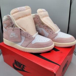 Womens Air Jordan RETRO 1 HIGH OG 'WASHED PINK